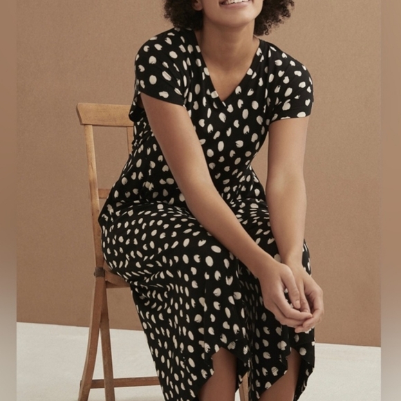 Masai Polka Dot Black and White Women's Dress - Picture 2 of 10